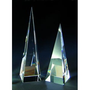 Pyramid Tower optical crystal award/trophy 8"H