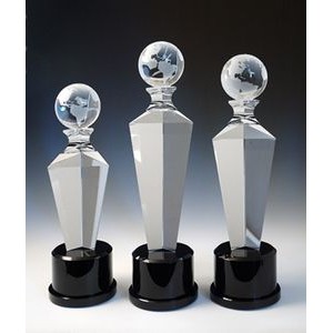 Globe Optical Crystal Award 11"H