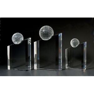 Golf Optical Crystal Award/Trophy 8"H