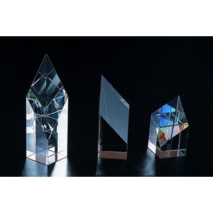Straight Diamond optical crystal award/trophy 7"H
