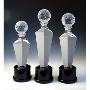 Golf Optical Crystal Award/Trophy 12"H