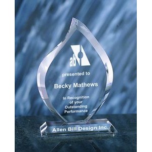 Torch Award optical crystal award/trophy.10"H