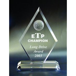 Golf Awards Optical Crystal Award/Trophy 8"H