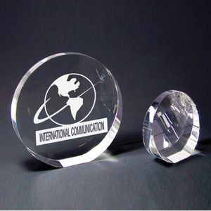 Round Awards optical crystal award/trophy 6"H