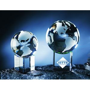 Global w/clear base Optical Crystal Award/Trophy.4"