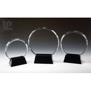Circle Optical Crystal Award 9"H
