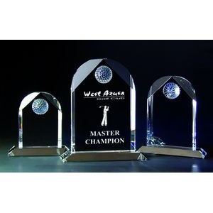 Golf Optical Crystal Award/Trophy 10"H