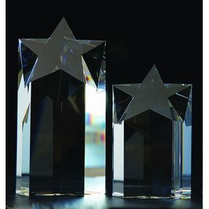 Star Tower Optical Crystal Award/Trophy.8"