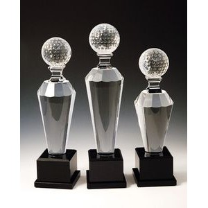 Golf Optical Crystal Award/Trophy 13"H