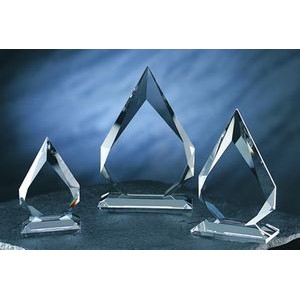Diamond Award optical crystal award/trophy.6"H