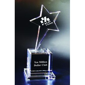 Shooting Star Optical Crystal Award/Trophy.10"