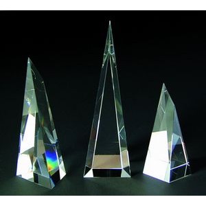 Victory Tower optical crystal award/trophy 8"H