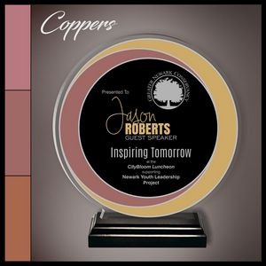 6.65" Tri Circle Copper and Gold Award