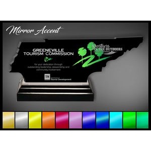 9" Tennessee Black Acrylic Award with Mirror Accent