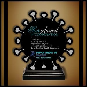 7" Corona Virus Black Budget Acrylic Award