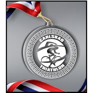 Round Neck Medal in Clear Acrylic