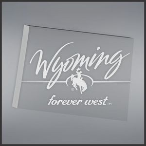 5" Wyoming Shape Paperweight in Clear, Laser Engraved