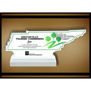 13" Tennessee White Budget Acrylic Award