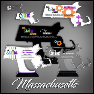 13" Massachusetts Black Budget Acrylic Award