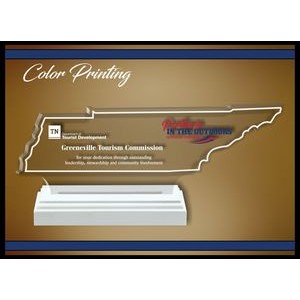 7" Tennessee Clear Acrylic Award with Color Print