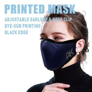 Printed Adult Mask w./ Adjustable Ear Loops & Nose Wire