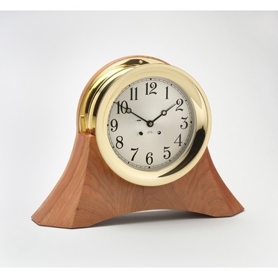 8 1/2" Dial Ship's Bell Clock in Brass on Custom Thos. Moser Cherry Base