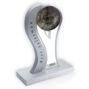 Custom Shape Glass & Aluminum Award/Trophy