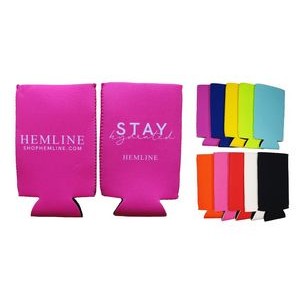 Slim Neoprene Slim Can Cooler with Side Stitching, 2-side print, Full color