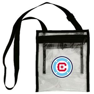 Clear PVC Stadium Shoulder Bag 9"x10"
