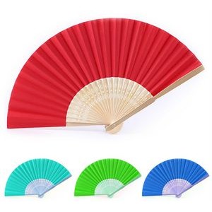 8" Bamboo Paper Hand Fan