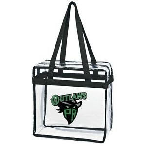 Clear Zipper PVC Stadium Tote Bag - Full Color Printing