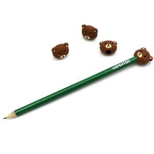 Custom Rubber Pencil Top Eraser Students Stationery School Supplies Custom Animal Shape 3D Rubber Er