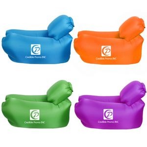 Inflatable Lounger Portable Air Couch Beach Lounger with Pillow
