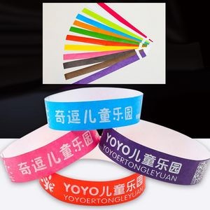Custom Cheap Tyvek Paper Disposable Waterproof Wristband