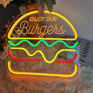 Custom LED Neon Advertising Light Sign With Laser Engraved Content