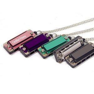 Lightweight And Portable Mini Necklace Harmonica With 4 Holes 8 Tone