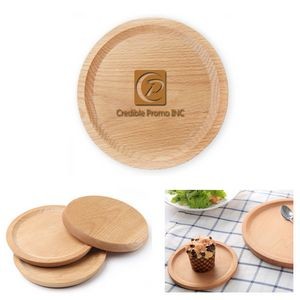 Circle Wood Handmade Serving Tray