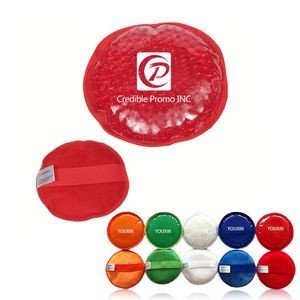 Plush Round Shape Gel Bead Ice Pack Or Circle Hot/Cold Pack