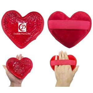 Plush Heart Shape Gel Bead Ice Pack Or Hot/Cold Pack