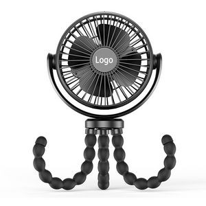 5000mAh Rechargeable Battery Powered Clip Fan with Flexible Tripod