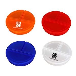 Round Shape Pill Case Or Pill Box Or Pill Container Three Compartments