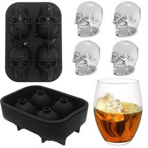 4 Grids Skeleton Ice Making Mold Or Silicone Ice Cube Maker