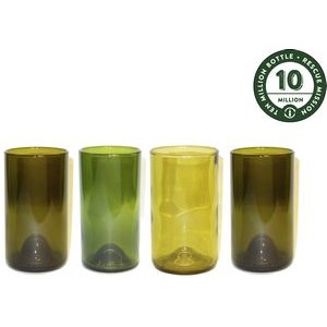 16oz Refresh Glass made from rescued wine bottles
