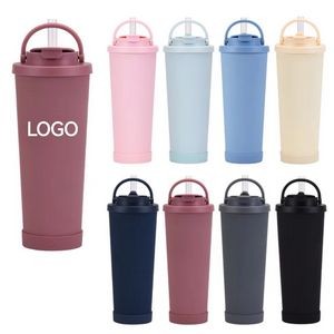 28oz Vacuum Tumbler with Lid and Straw