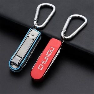 Multi-function Nail Clipper Keychain w/Carabiner Clip