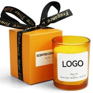 Natural Soy Wax Lemon Soda Scented Candle 3oz