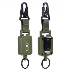 Duty Carabiner Retractable Keychain with Snap Hook