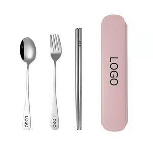 Portable and Reusable Travel Flatware with Case
