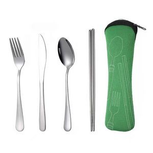 4 Pieces Silverware Travel Cutlery Gift Set