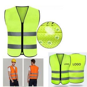 Full Zip Mesh Safety Vest with Reflective Tape